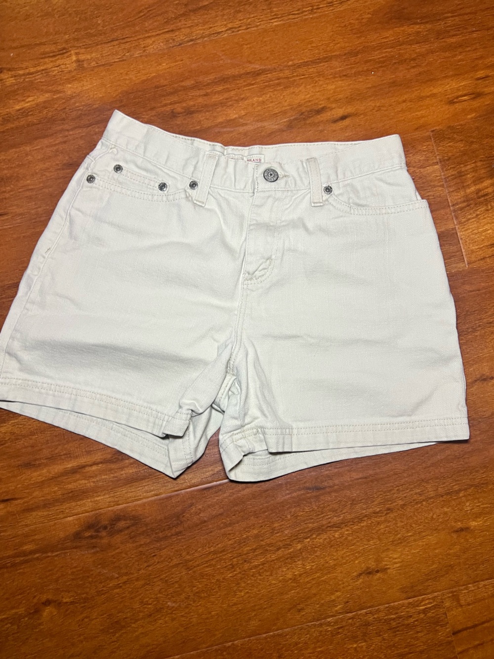Vintage faded glory Women's Casual Cream Denim Shorts size 4